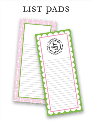 Three Designing Women List Pads