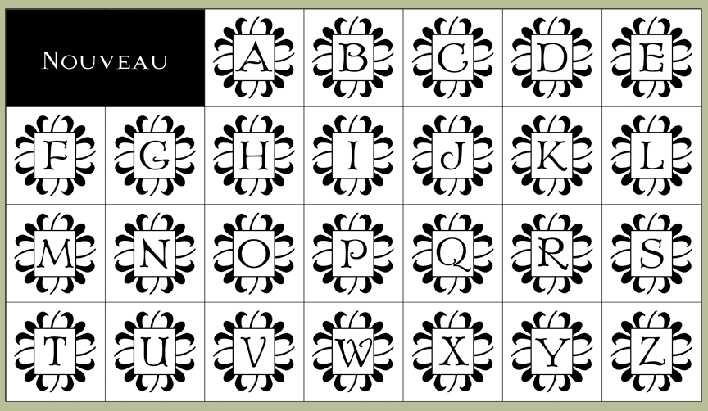 PSA Essentials Single Letter Monogram Stamps - Nouveau