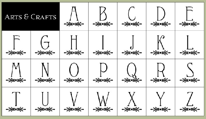 PSA Essentials Single Letter Monogram Stamps - Arts & Crafts