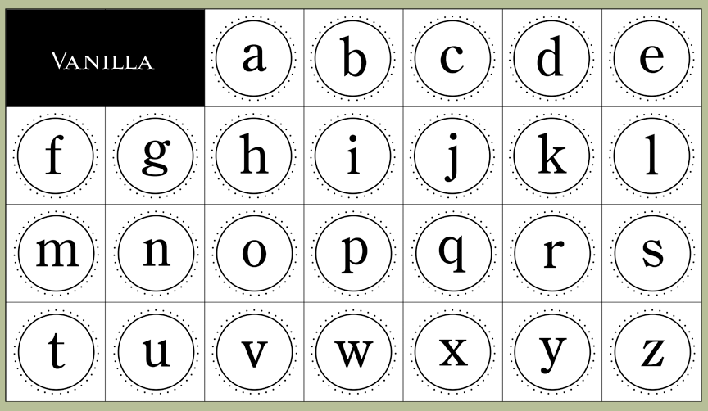 PSA Essentials Single Letter Monogram Stamps - Vanilla