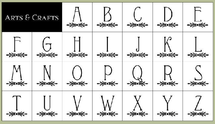 PSA Essentials Single Letter Monogram Stamps - Arts & Crafts